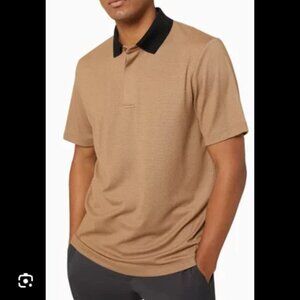 Theory | Tan and Black Knit Material Polo Shirt Size XXL Men’s